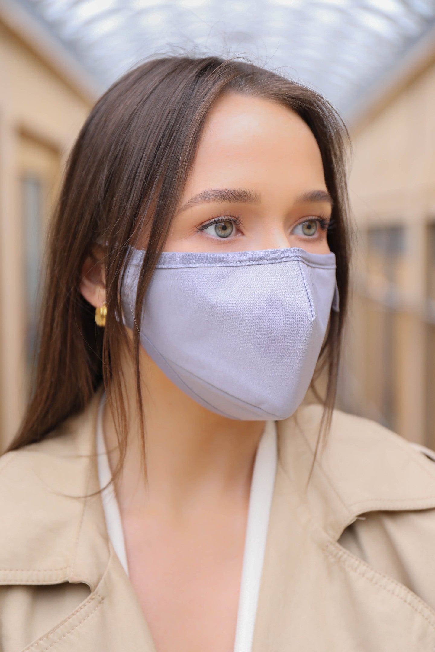 women wearing a face mask