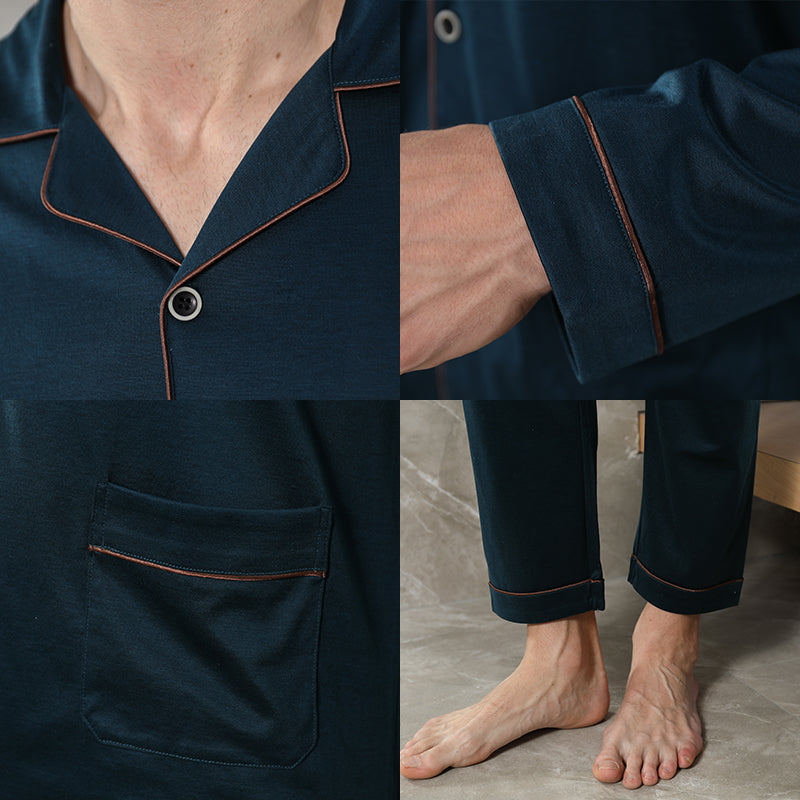 Blue colour mens pyjamas set