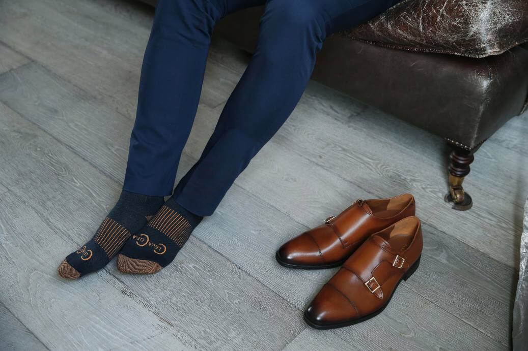 Short copper compression socks
