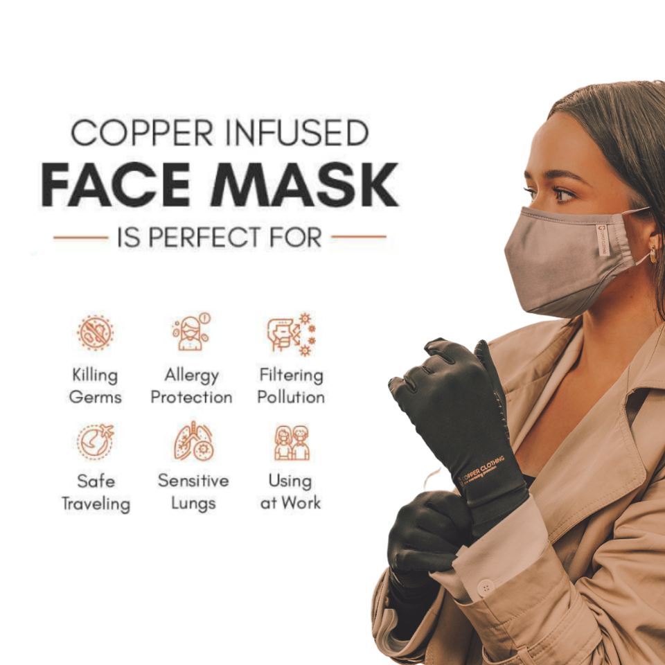 FFP2 Certified Four-Layer Copper Face Mask
